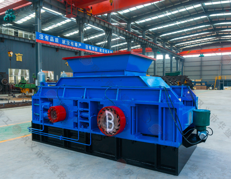 葉巖石破碎機，雙齒輥破碎機華盛銘重工試機